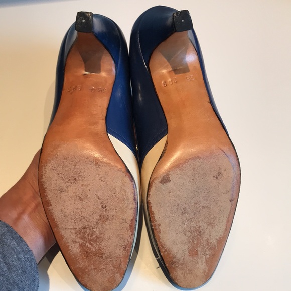 Vintage Bally blue & white pumps size EU 35 - Picture 8 of 12